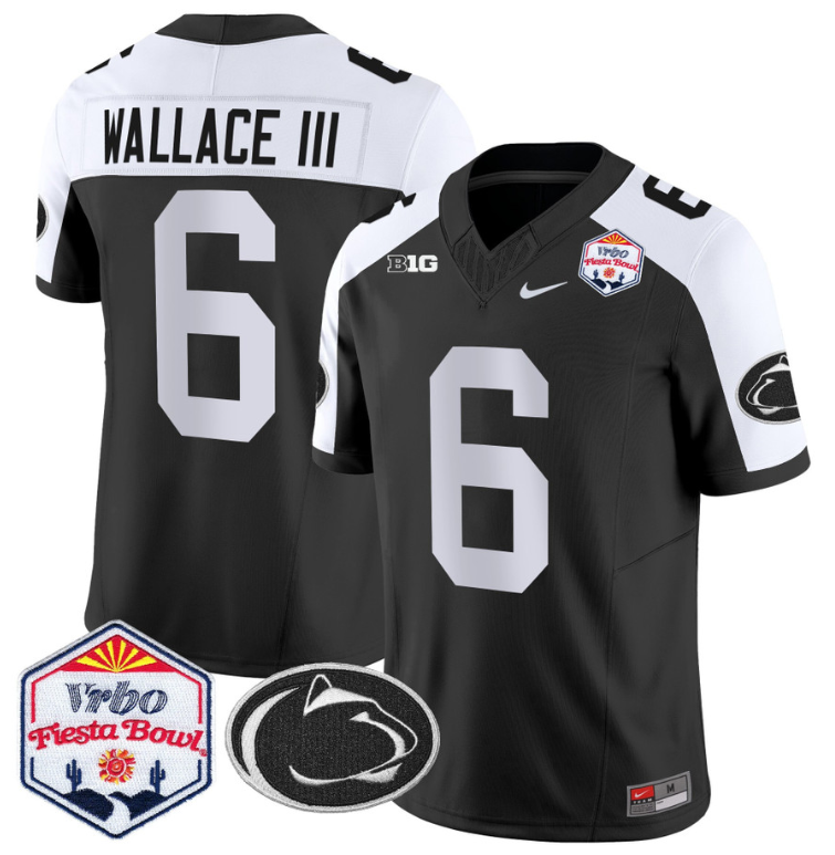 Harrison Wallace III Jersey #6 Penn State 2024 Fiesta Bowl Patch