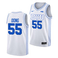 Hao Dong Jersey BYU Cougars College Basketball White #55