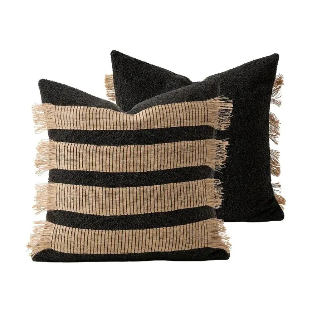 Handwoven Bohemian Stripe Cushion Cover