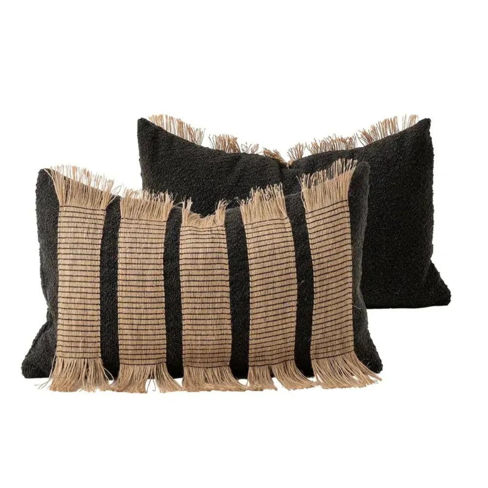 Handwoven Bohemian Stripe Cushion Cover