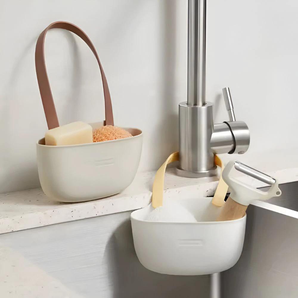Hanging Silicone Dish Drainer Organizer