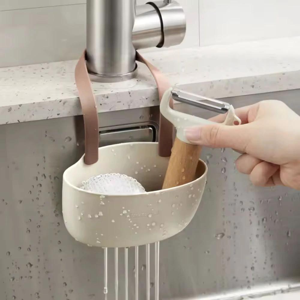 Hanging Silicone Dish Drainer Organizer