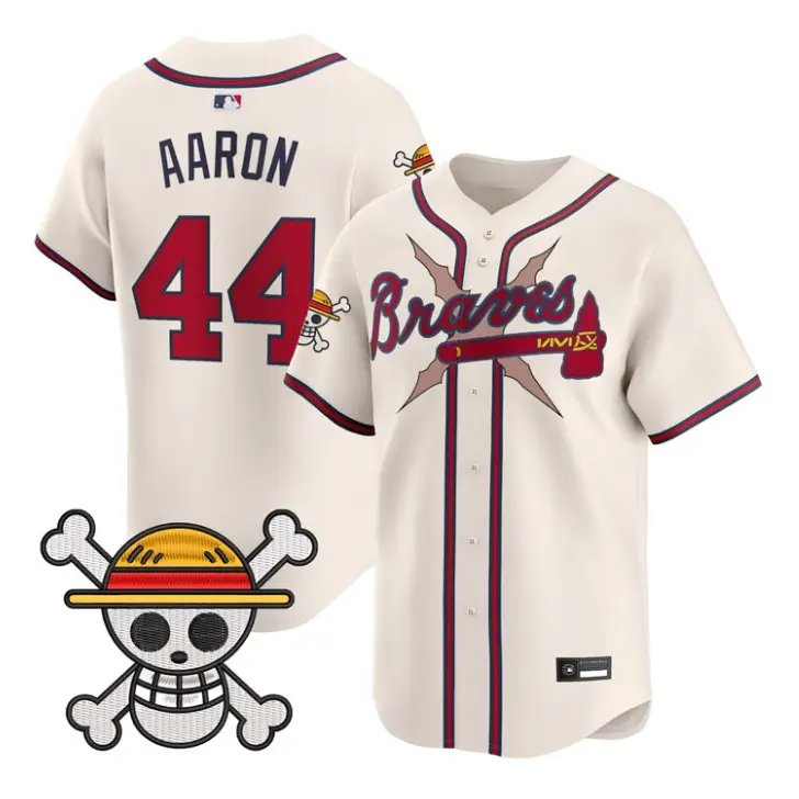 Hank Aaron Jersey #44 Atlanta Braves One Piece Premier Stitched