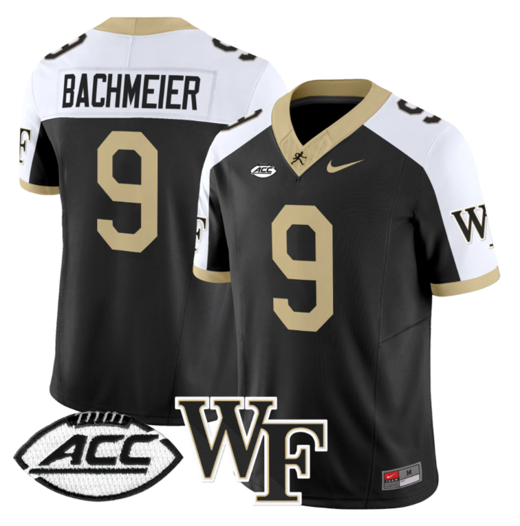 Hank Bachmeier Jersey #9 Wake Forest Demon Deacons 2024 Stitched