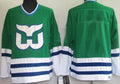 Hartford Whalers Customized Green Throwback Jersey Stitched