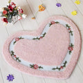 Heart Floral Tufted Bath Mat