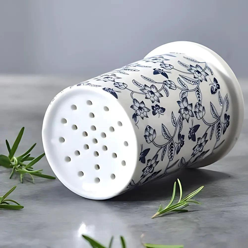 Bloomfield Ceramic Utensil Holder Crock
