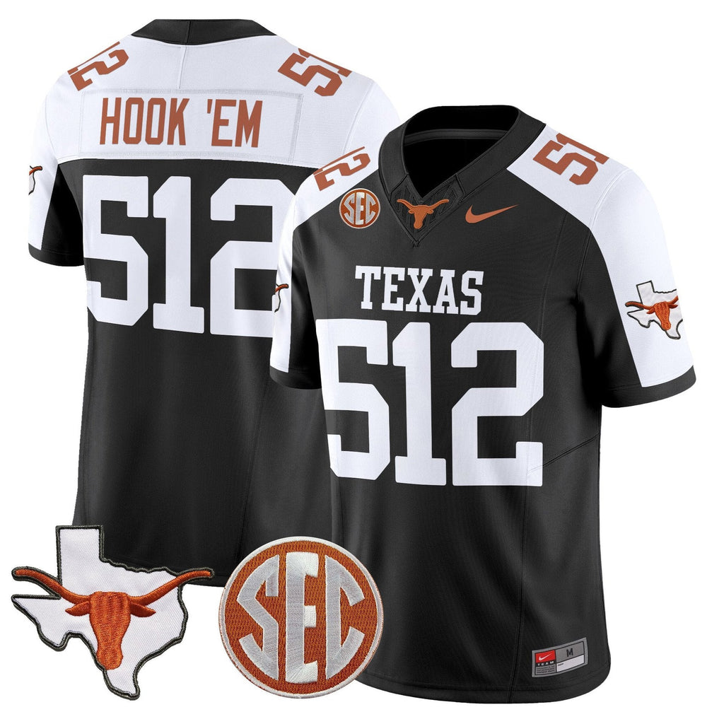Hook 'Em Jersey #512 Texas Longhorns 2025 State Map SEC Patch