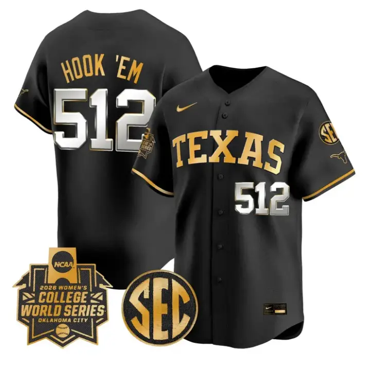 Hook 'Em Jersey #512 Texas Softball 2026 World Series Stitched