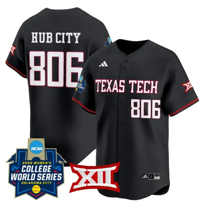 Hub City Jersey #806 Red Raiders Softball 2026 World Series (WCWS) Stitched