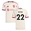 Hugo Ekitike #22 Liverpool 2025-26 Away Match Jersey – Cream