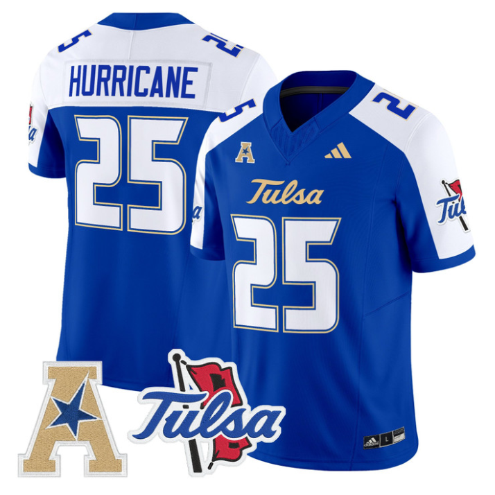 Hurricane Jersey #25 Tulsa Golden Hurricane 2025 Vapor Limited Stitched