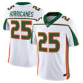 Hurricanes Jersey #25 Miami Hurricanes Throwback 2025 Vapor Limited Stitched