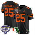 Hurricanes Jersey #25 Miami Hurricanes 2025 Cotton Bowl Florida Stitched