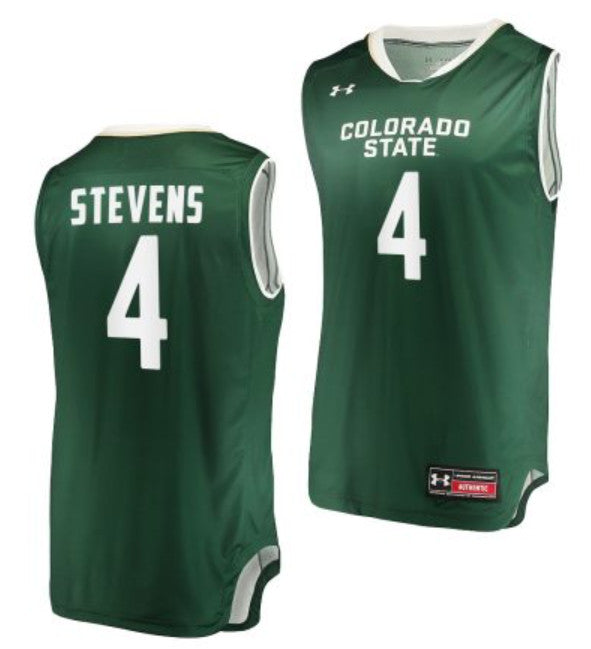 Isaiah Stevens Jersey #4 Colorado State Rams College Basketball Green