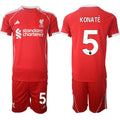 Ibrahima Konaté Jersey #5 Liverpool Red Home 2025-26 Soccer Suit