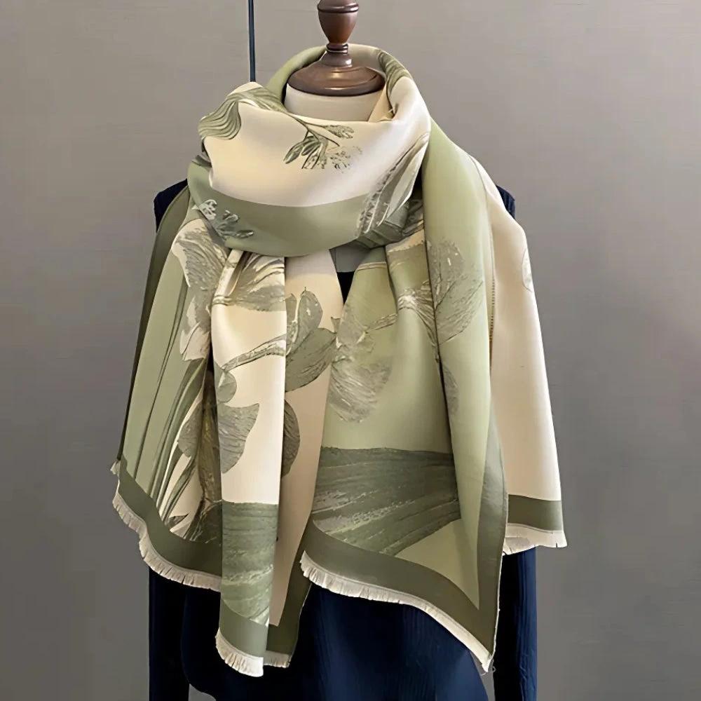 Iris Floral Soft Scarf Shawl
