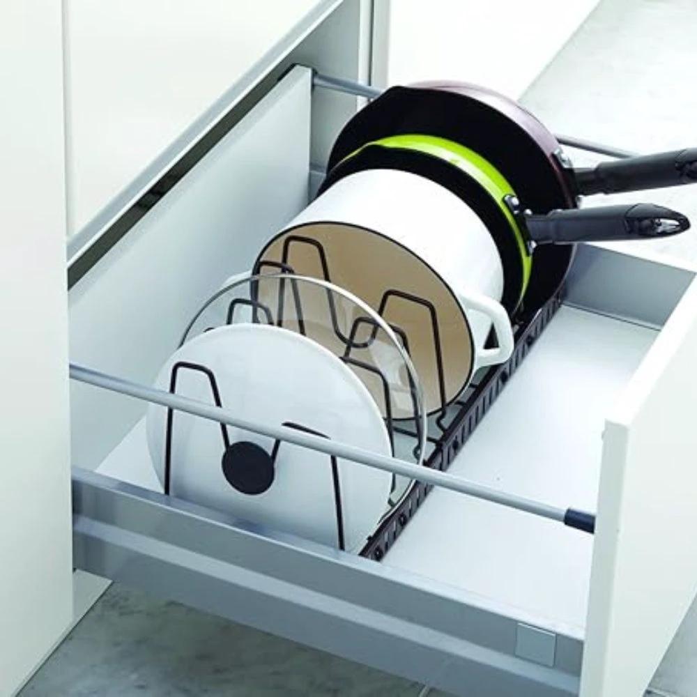 Iron Dish Pot Lid and Utensils Storage Rack
