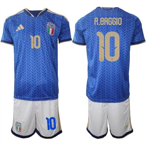 Italy #10 R.BAGGIO Jerseys National Team x World Cup 2026 Home Blue On Field Soccer
