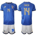 Italy #14 CHIESA Jerseys National Team x World Cup 2026 Home Blue On Field Soccer