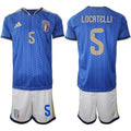 Italy #5 LOCATELLI Jerseys National Team x World Cup 2026 Home Blue On Field Soccer