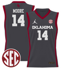 Jalon Moore Jersey #14 Oklahoma Sooners 2024 Lightweight Basketball Anthracite