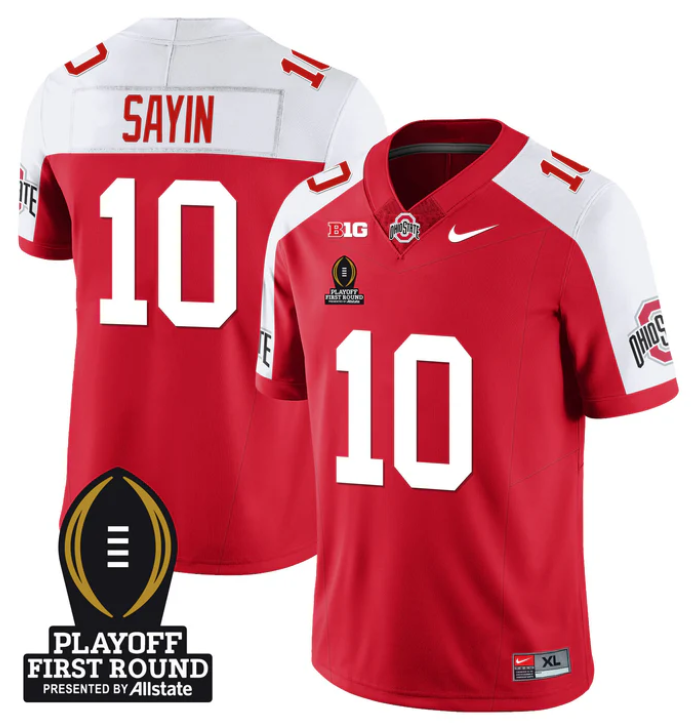 Julian Sayin Jersey #10 Ohio State Buckeyes Playoff First Round Patch