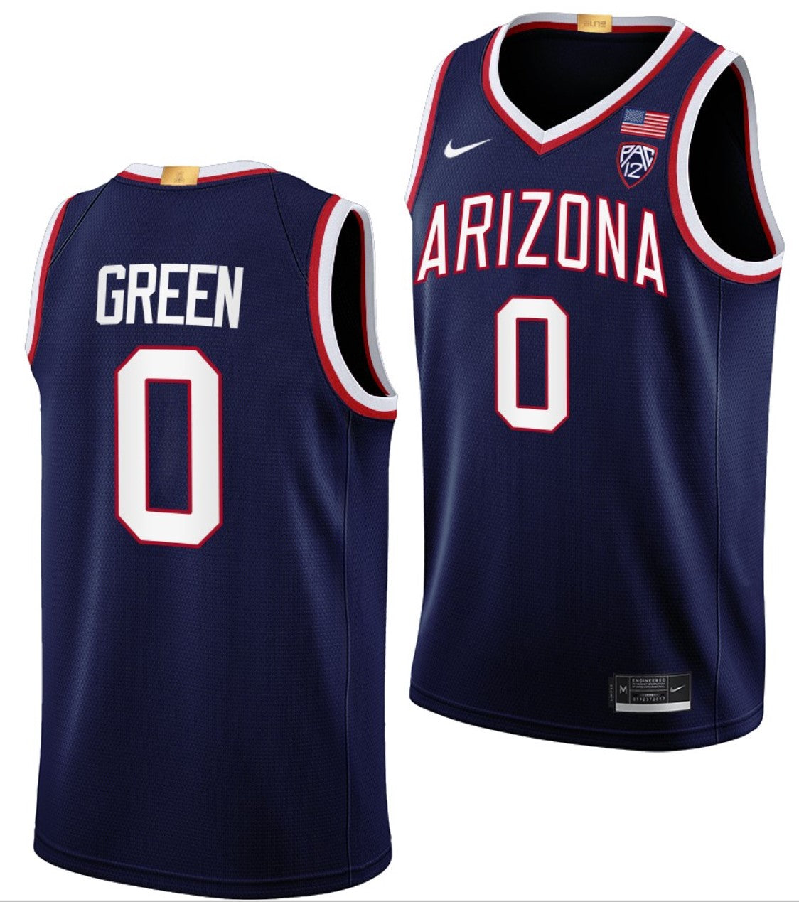 Josh Green Jersey Arizona Wildcats College Basketball Limited Green #0