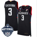 Joey Calcaterra Jersey #3 UConn Huskies 2023 National Champions College Basketball