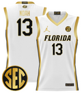 Joakim Noah Jersey #13 Florida Gators 2024 Lightweight Basketball White Gold