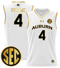 Johni Broome Jersey #4 Auburn Tigers 2024 Lightweight Basketball White Gold
