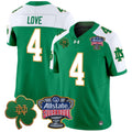 Jeremiyah Love Jersey #4 Notre Dame 2024 Sugar Bowl Patch V2 Stitched