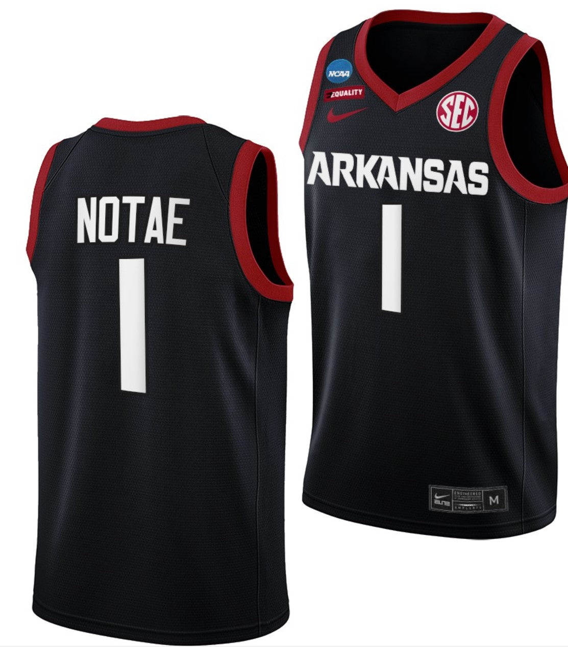 JD Notae Jersey Arkansas Razorbacks College Basketball 2022 NCAA March Madness #1