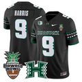 Jackson Harris Jersey #9 Hawai'i Rainbow 2025 Hawai'i Bowl Stitched