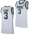 Jaden Akins Jersey #3 Michigan State Spartans Replica Basketball 2023-24 White