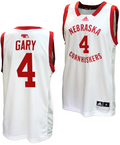 Juwan Gary Jersey #4 Nebraska Cornhuskers Basketball Home Uniform 2023-24 White