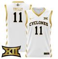 Jamaal Tinsley Jersey #11 Iowa State 2024 Lightweight Basketball White Gold
