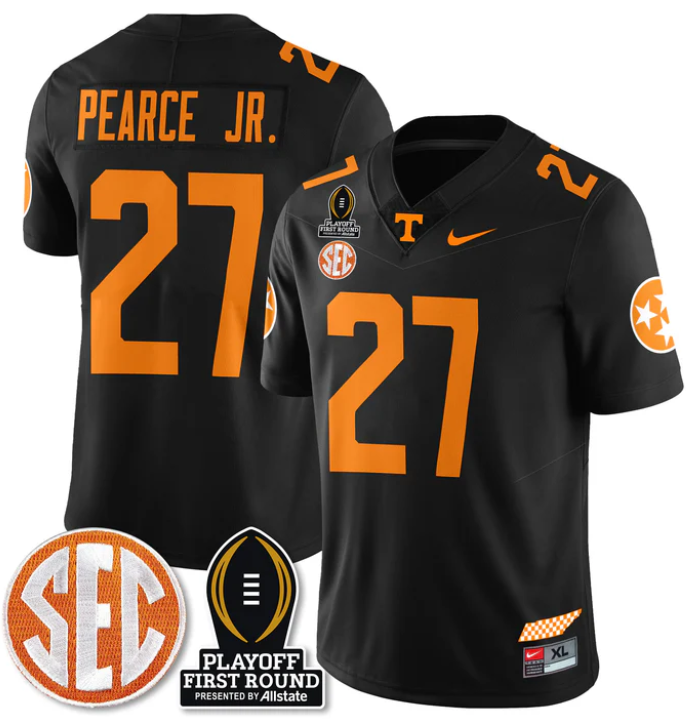 James Pearce Jr Jersey #27 Tennessee Vols Playoff First Round Patch