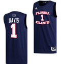 Johnell Davis Jersey #1 FAU Owls College Basketball Replica Navy