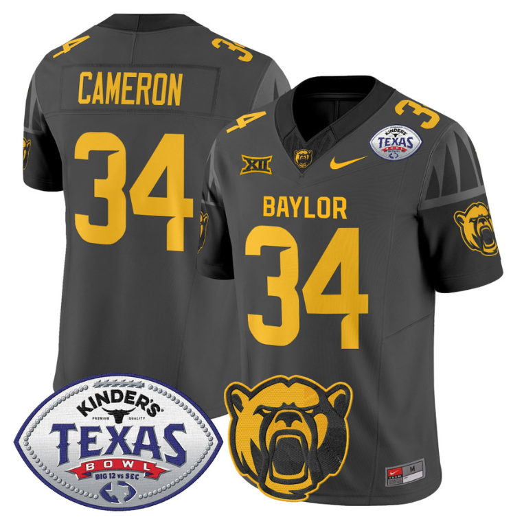 Josh Cameron Jersey #34 Baylor Bears 2024 Texas Bowl Football