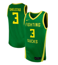 Jackson Shelstad Jersey #3 Oregon Ducks NIL Basketball Green