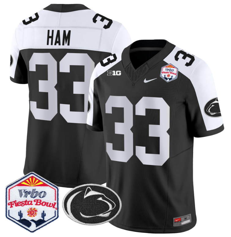 Jack Ham Jersey #33 Penn State 2024 Fiesta Bowl Patch Stitched