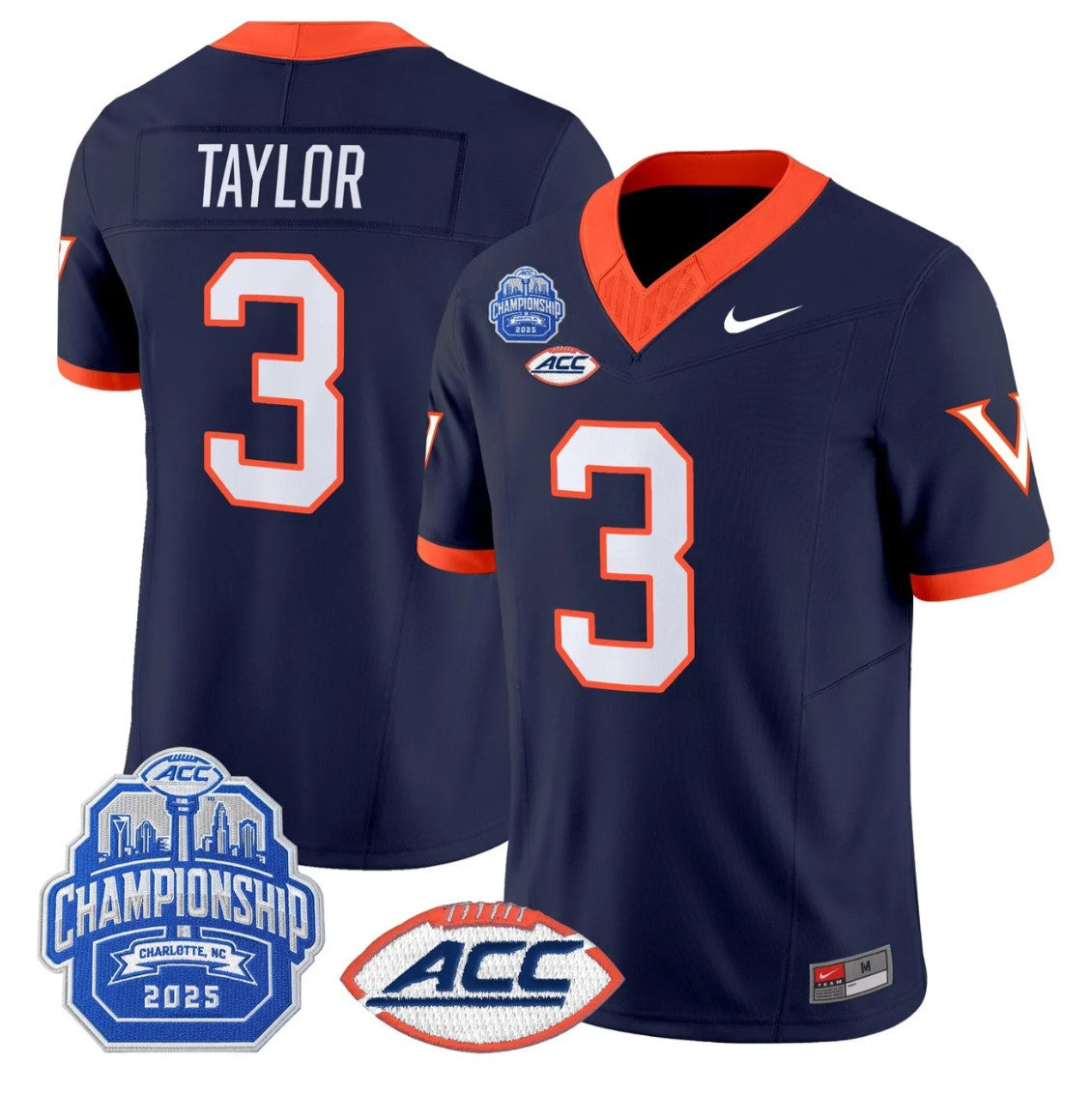 J'Mari Taylor Jersey #3 Virginia Cavaliers 2025 ACC Championship Stitched