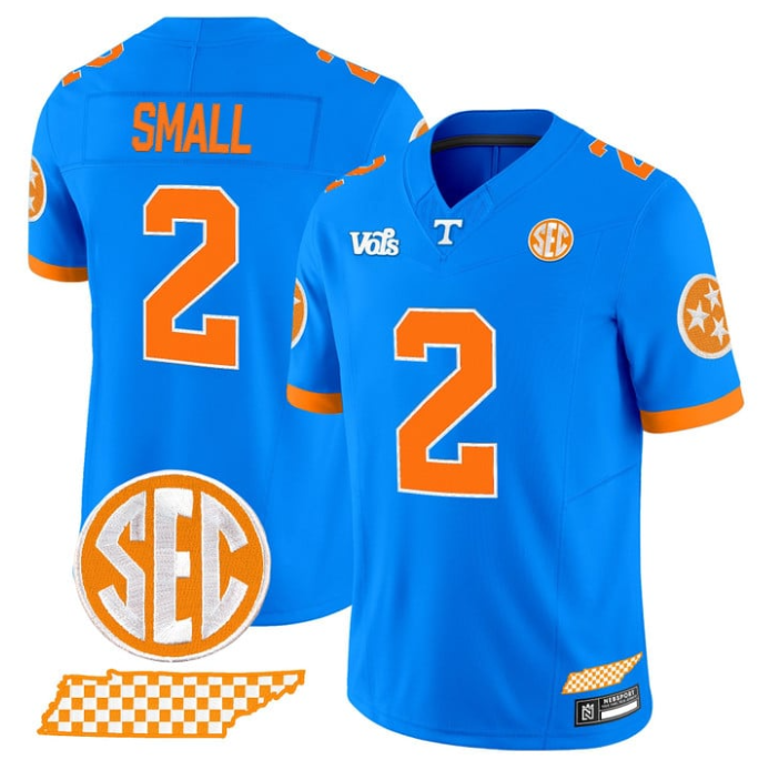Jabari Small Jersey #2 Tennessee Volunteers Blue Blaze Edition Stitched