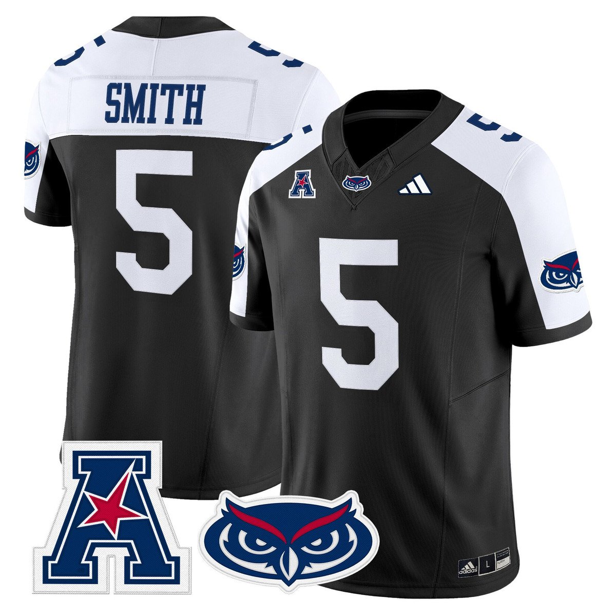 Jabari Smith Jersey #5 Florida Atlantic Owls 2025 All Stitched