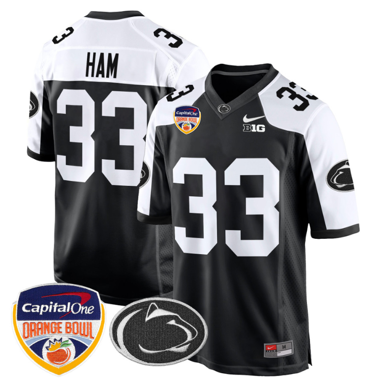 Jack Ham Jersey #33 Custom Penn State Orange Bowl Patch