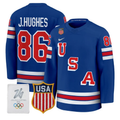Jack Hughes Jersey #86 USA Olympic 2026 Premium Hockey All Stitched