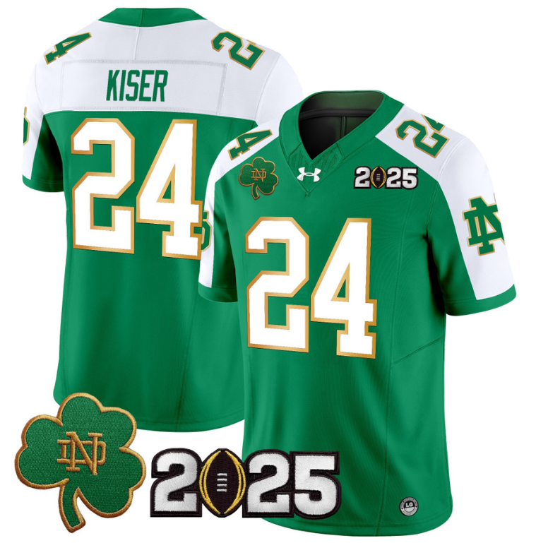 Jack Kiser Jersey #24 Notre Dame 2025 CFP Final Patch