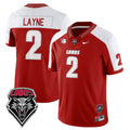Jack Layne Jersey #2 UNM Lobo Football 2025 Stitched