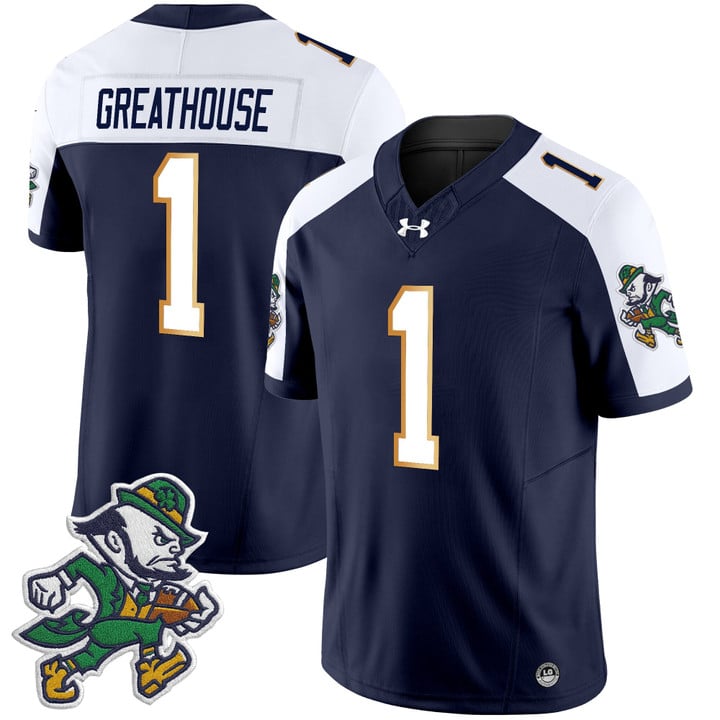 Jaden Greathouse Jersey #1 Notre Dame 2025 Gridiron Leprechaun Edition